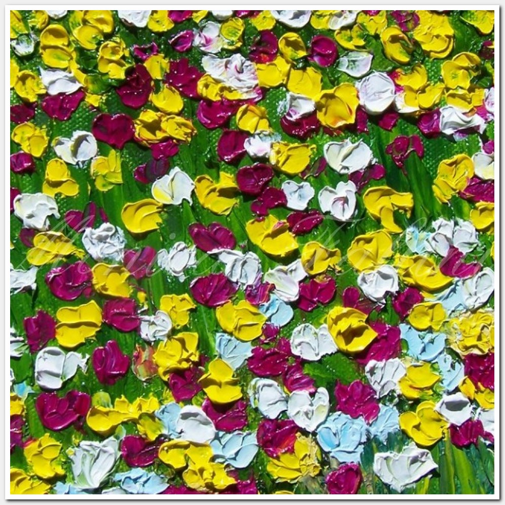Painting titled 'A splash of Tulips and Daffodils' by Monica Fallini