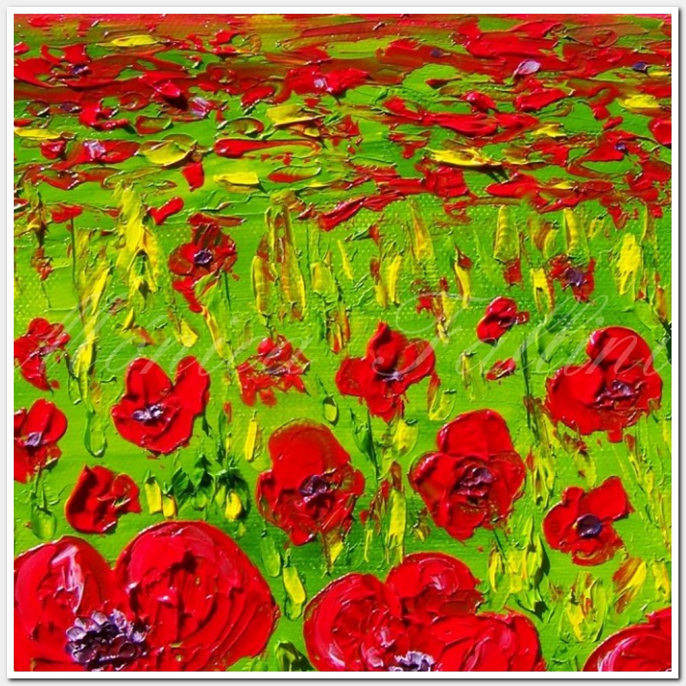 Painting titled 'Field of Poppies' by Monica Fallini