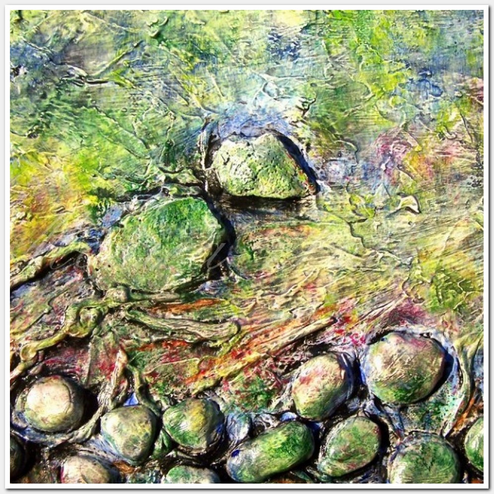 Painting titled 'Deep sea abstraction' by Monica Fallini