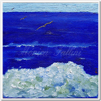 Seascape with seagulls