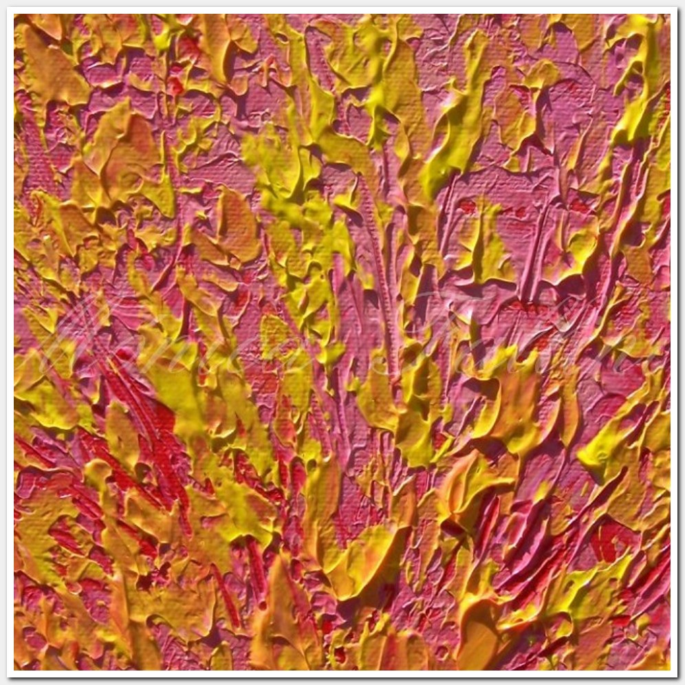 Painting titled 'Yellow and pink florals' by Monica Fallini
