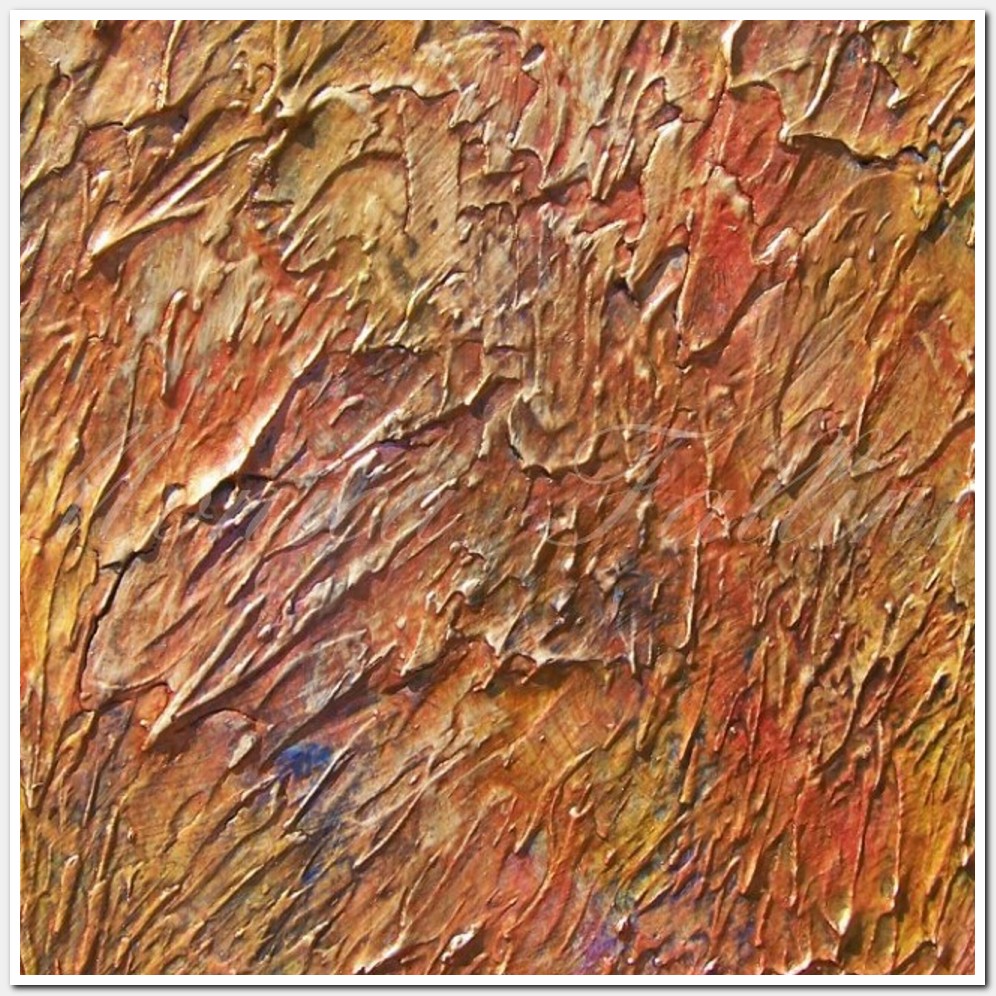 Painting titled 'Deep gold abstraction ' by Monica Fallini