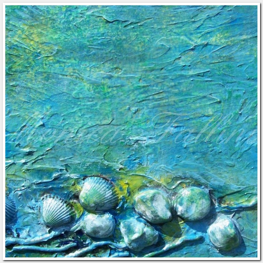 Painting titled 'Deep sea abstraction' by Monica Fallini