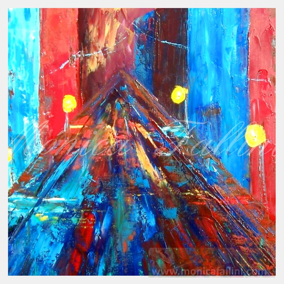 Painting titled 'Urban memories IV' by Monica Fallini