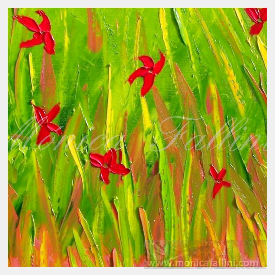 Painting titled 'First Spring flowers. ' by Monica Fallini