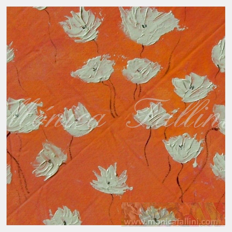 Painting titled 'Spring Poppies' by Monica Fallini