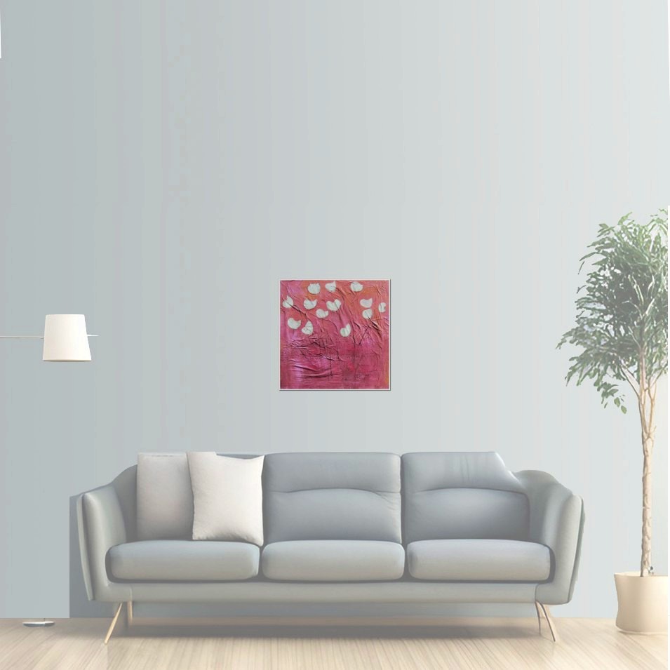 Painting titled 'White Poppies landscape ' by Monica Fallini