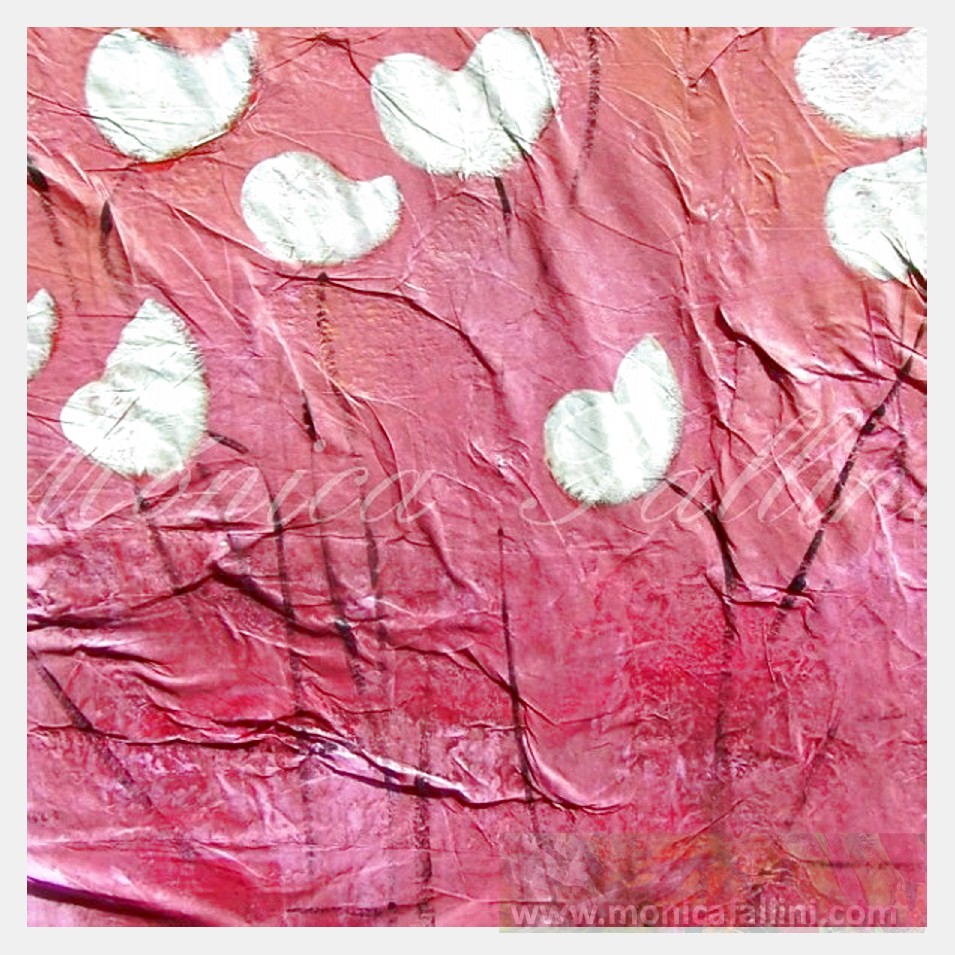 Painting titled 'White Poppies landscape ' by Monica Fallini