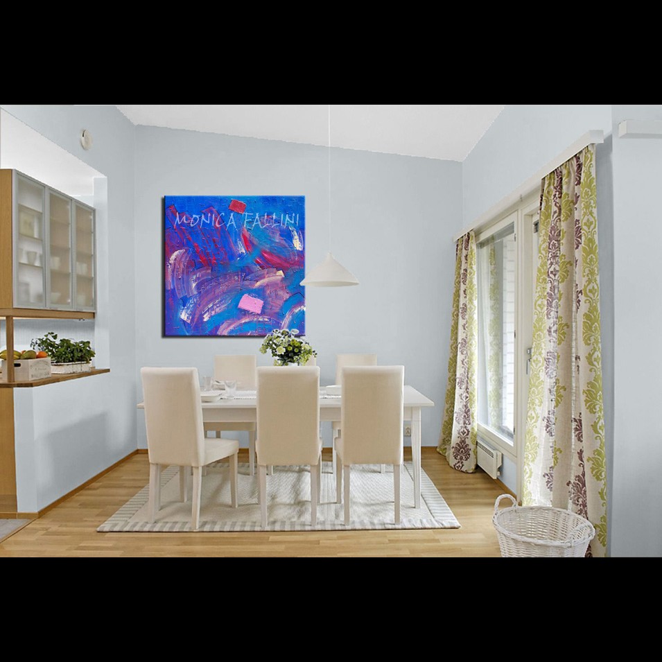 Painting titled 'Urban abstraction' by Monica Fallini