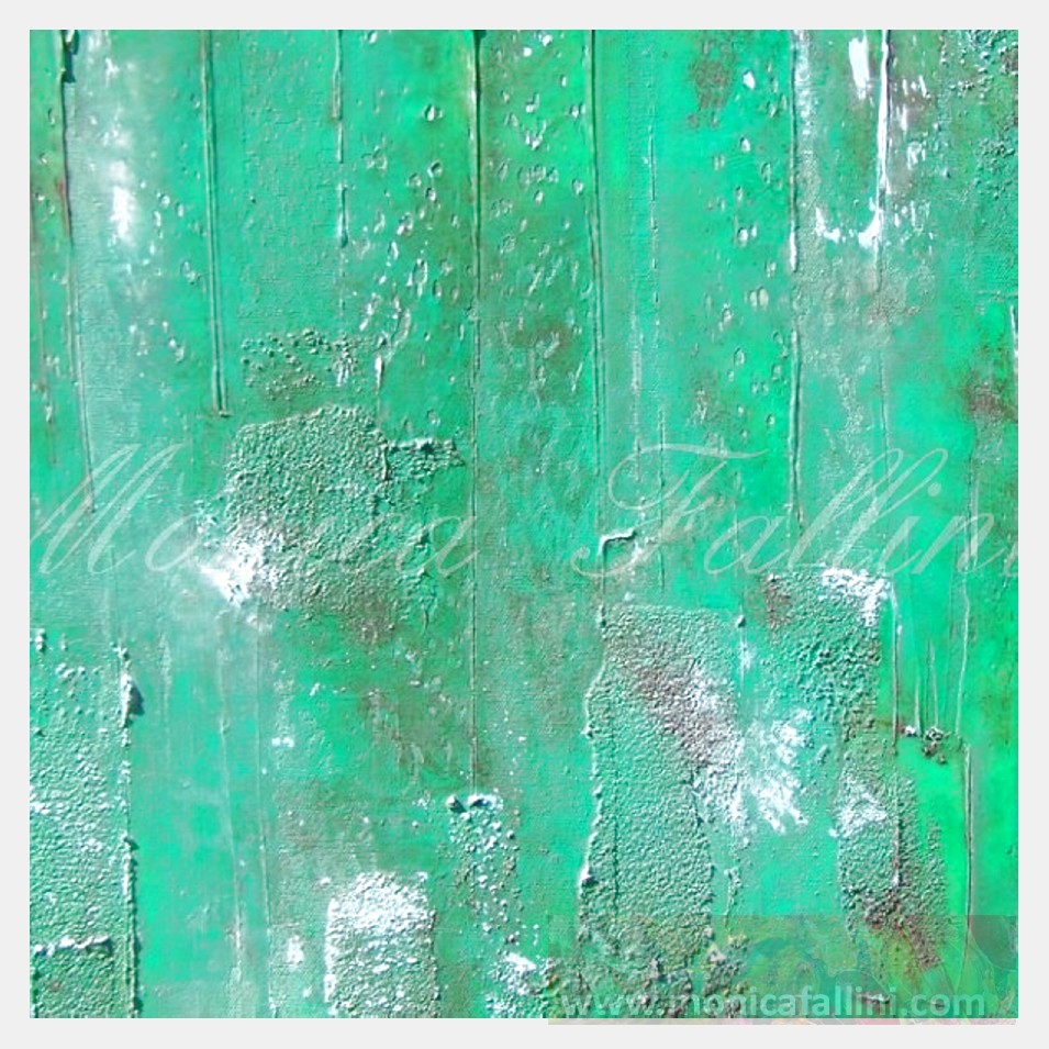 Painting titled 'Green deep sea waters.' by Monica Fallini