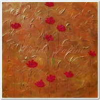 Red Poppies on golden landscape 