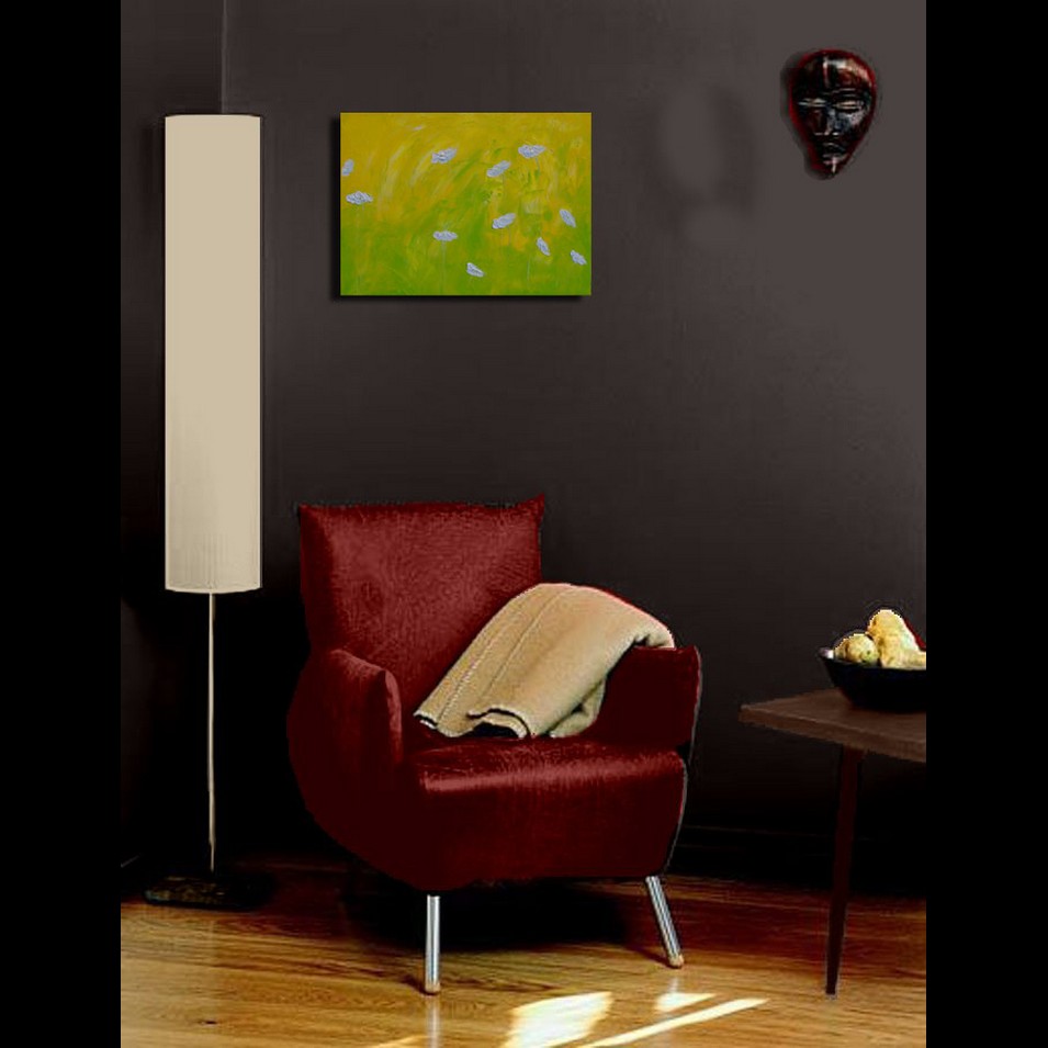 Painting titled 'Lime-lemon # II' by Monica Fallini