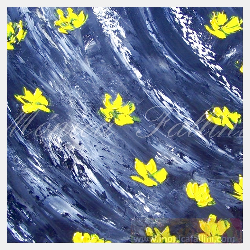 Painting titled 'Poppies, awakening' by Monica Fallini