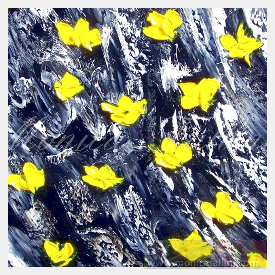Painting titled 'Poppies, awakening' by Monica Fallini