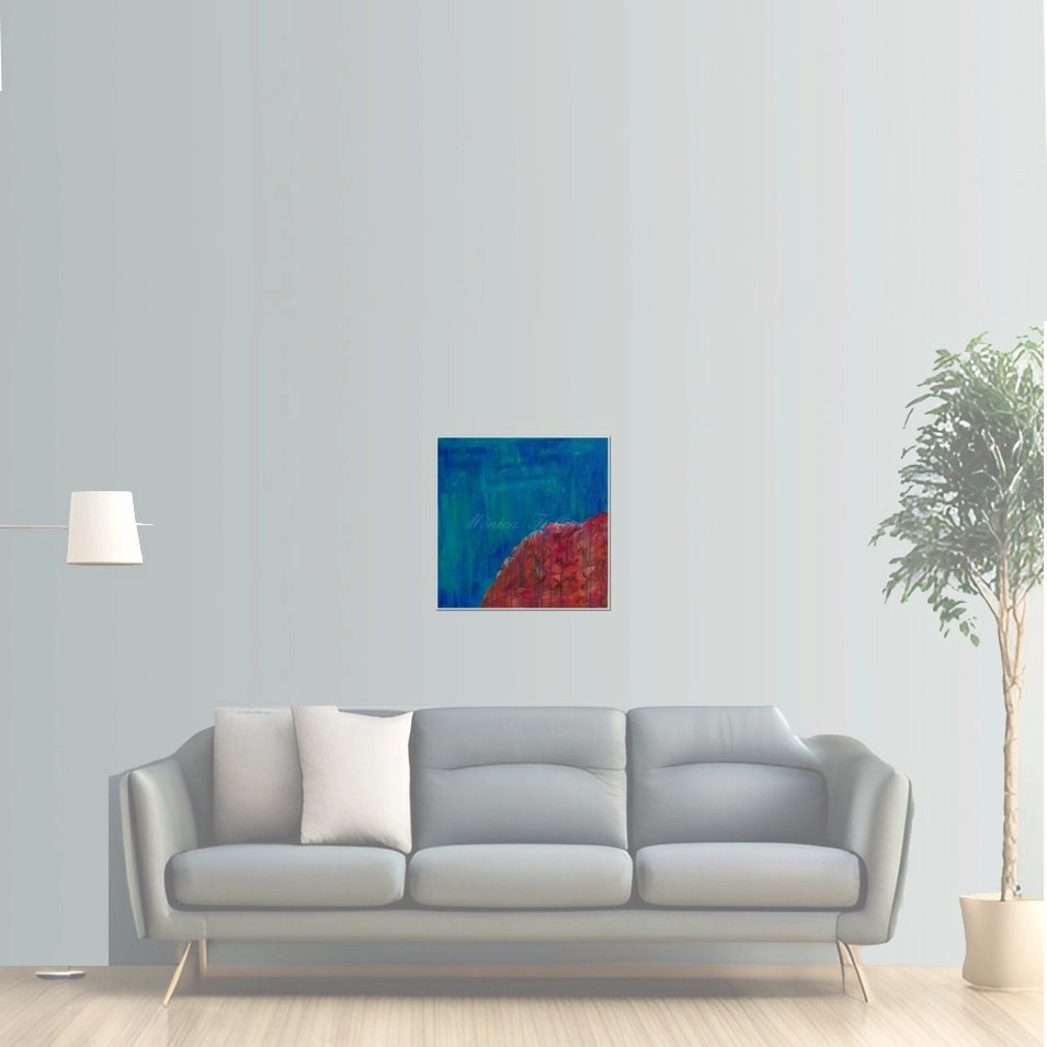 Painting titled 'Rock formations under the sea # 12009' by Monica Fallini