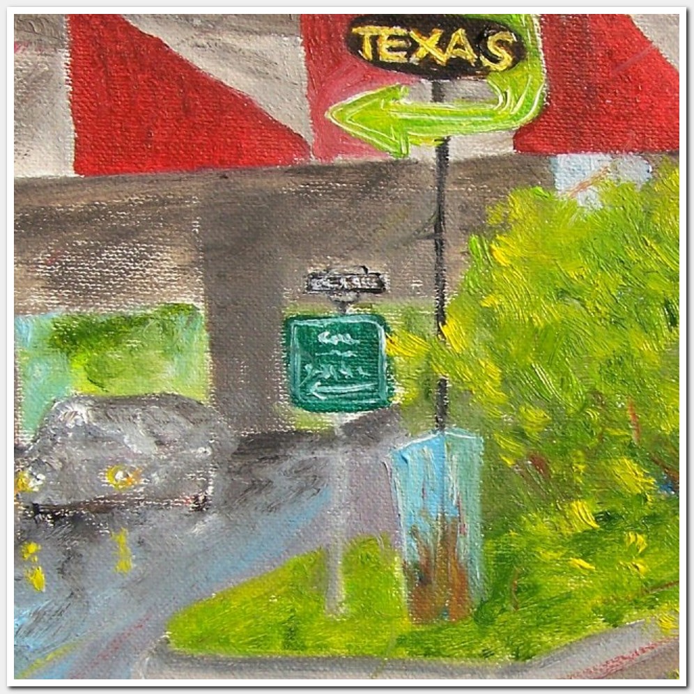 Painting titled 'Deep Ellum sign. Dallas. Texas' by Monica Fallini