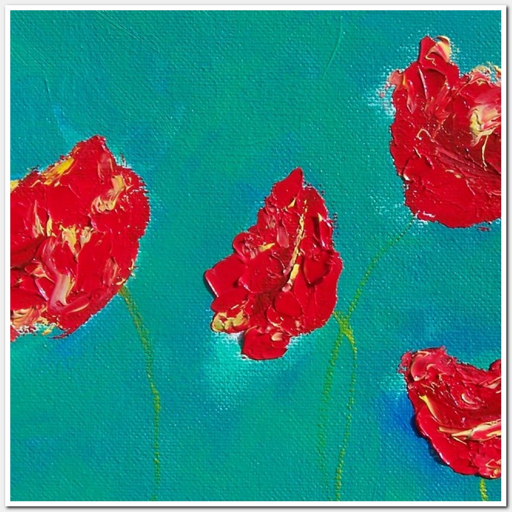Painting titled 'Red Poppies' by Monica Fallini