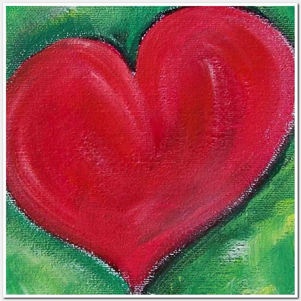 Painting titled 'Red Heart ' by Monica Fallini