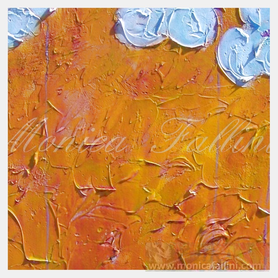 Painting titled '3 white Poppies' by Monica Fallini