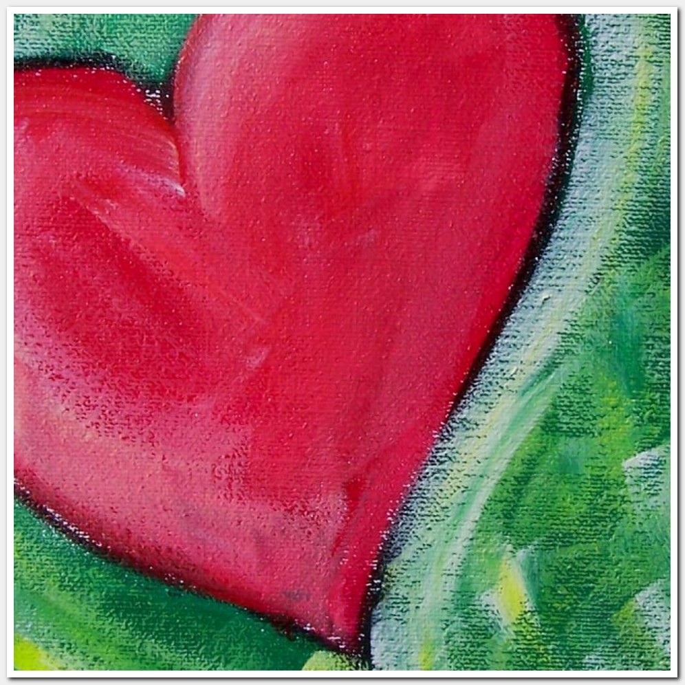 Painting titled 'Red Heart' by Monica Fallini