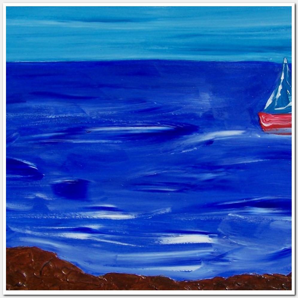 Painting titled 'Sailing boat. ' by Monica Fallini