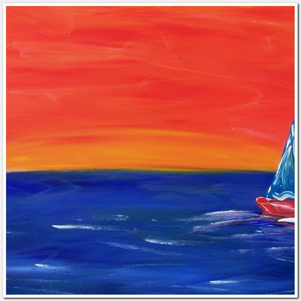 Painting titled 'Sailing boat.' by Monica Fallini