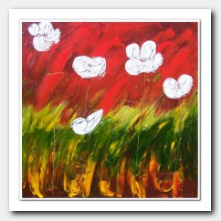 White Poppies on fire
