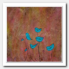 Paper Poppies. Sky-blue Poppies