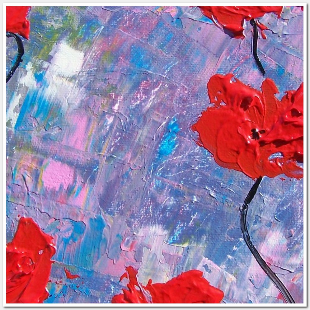 Painting titled 'Springtime red Poppies' by Monica Fallini