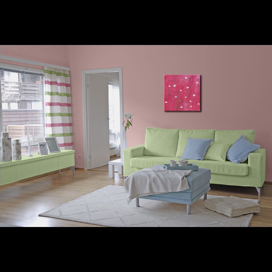 Painting titled '14 White Poppies on pink' by Monica Fallini