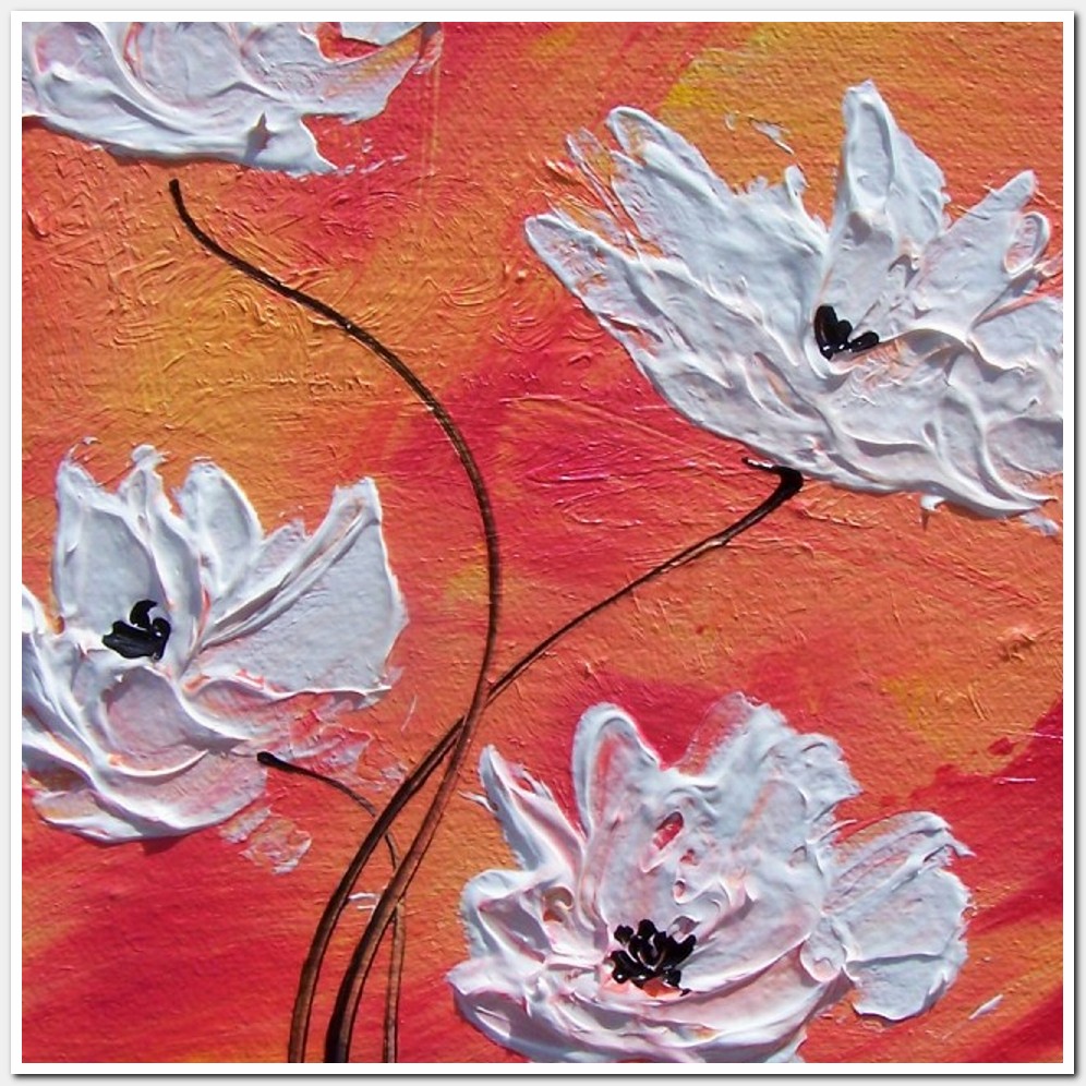 Painting titled 'Poppies dream, white Poppies' by Monica Fallini