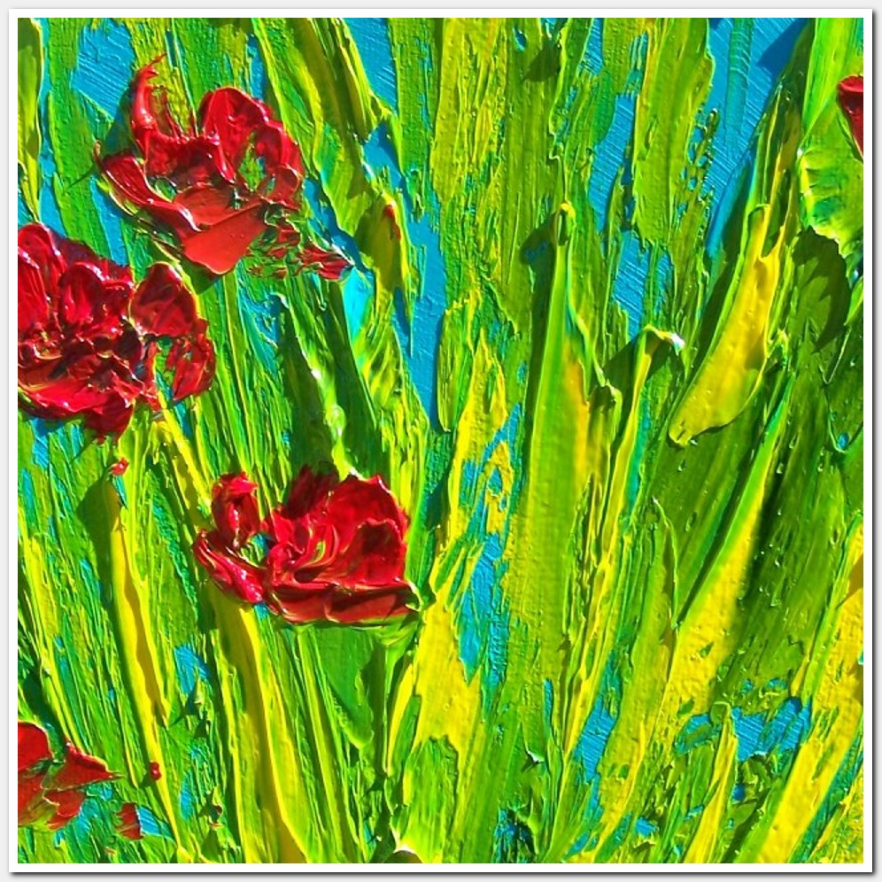 Painting titled 'Wild Poppies, red Poppies' by Monica Fallini