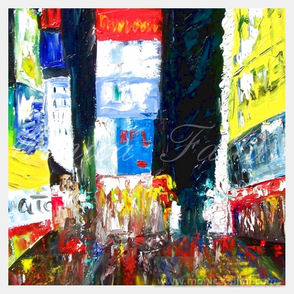 Painting titled 'New York City # 1, Times Square' by Monica Fallini