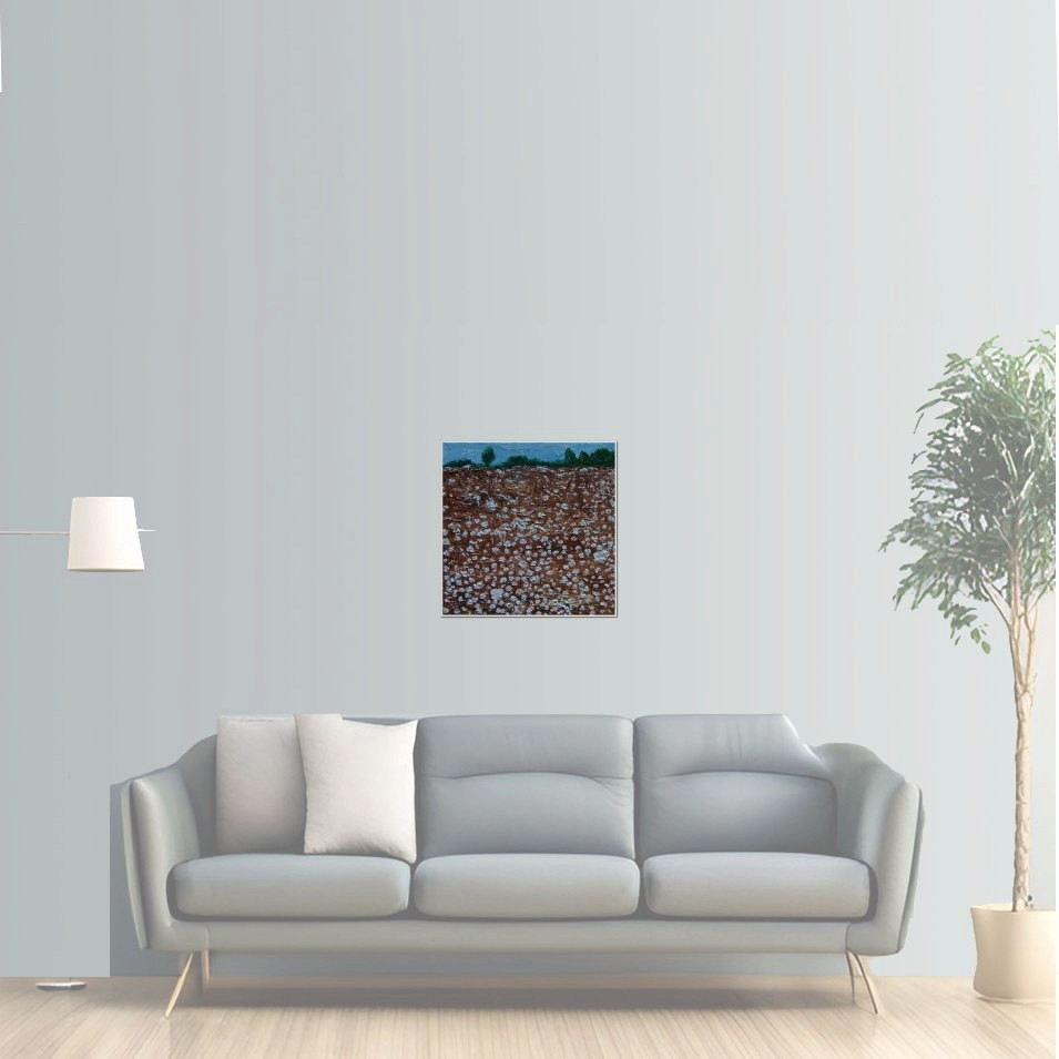 Painting titled 'Louisiana cotton field # 3' by Monica Fallini