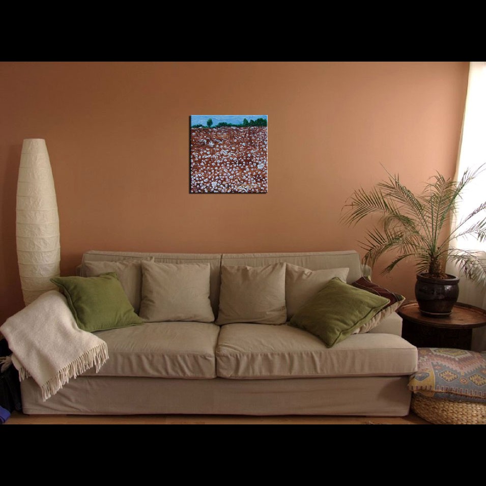 Painting titled 'Louisiana cotton field # 3' by Monica Fallini
