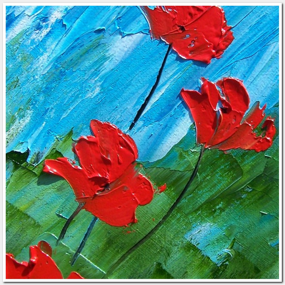 Painting titled 'Summer Poppies, red Poppies' by Monica Fallini