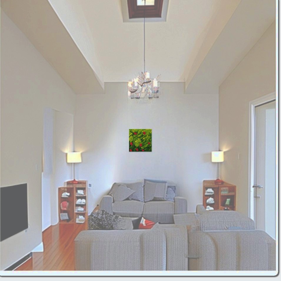 Painting titled 'Red Poppies dancing on the wind' by Monica Fallini