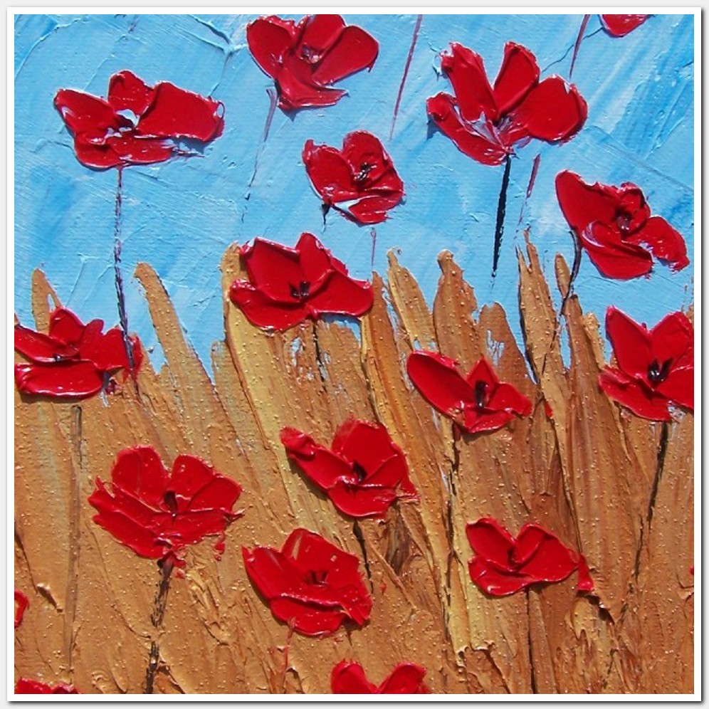 Painting titled 'Spring Poppies. Red Poppies' by Monica Fallini