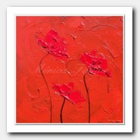 Red Poppies on red