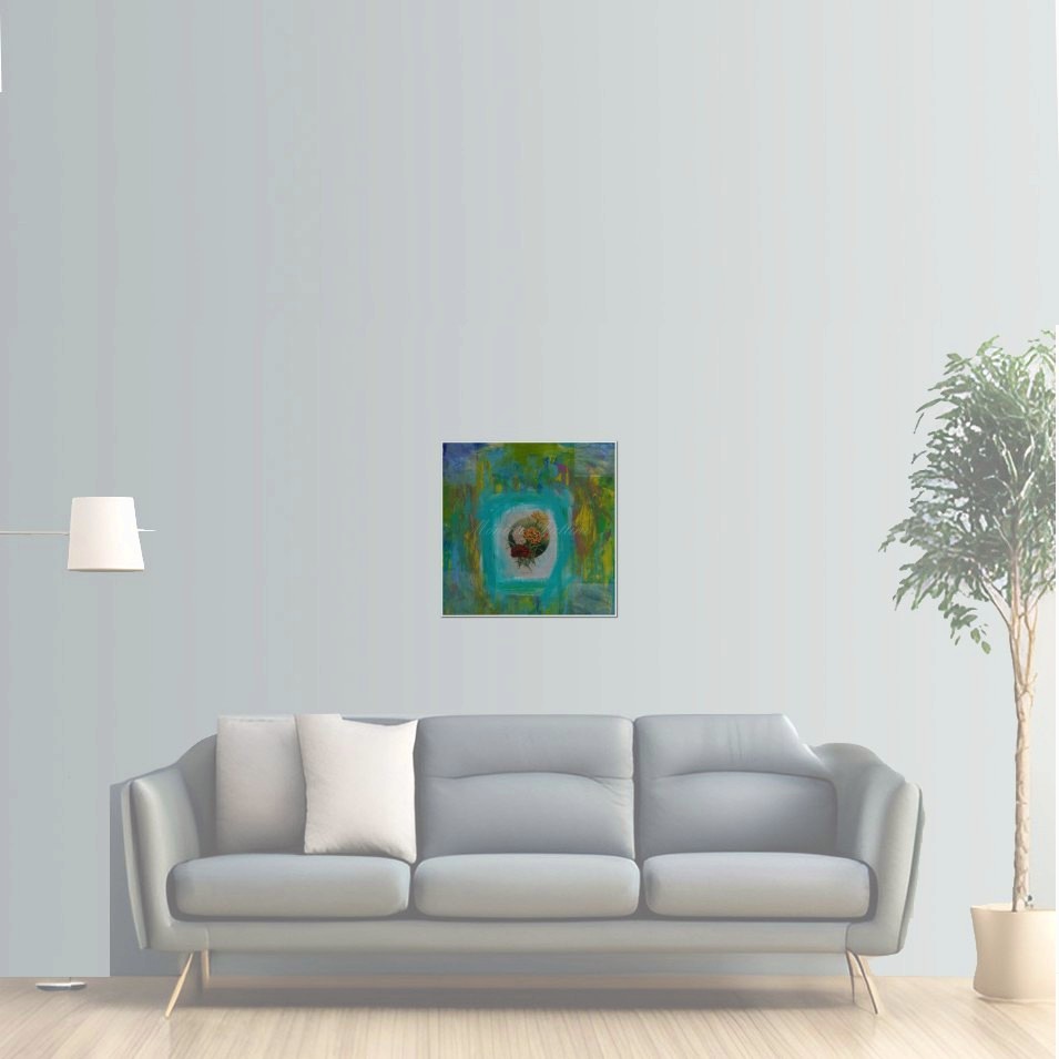 Painting titled 'Flower Collage 12061. ' by Monica Fallini