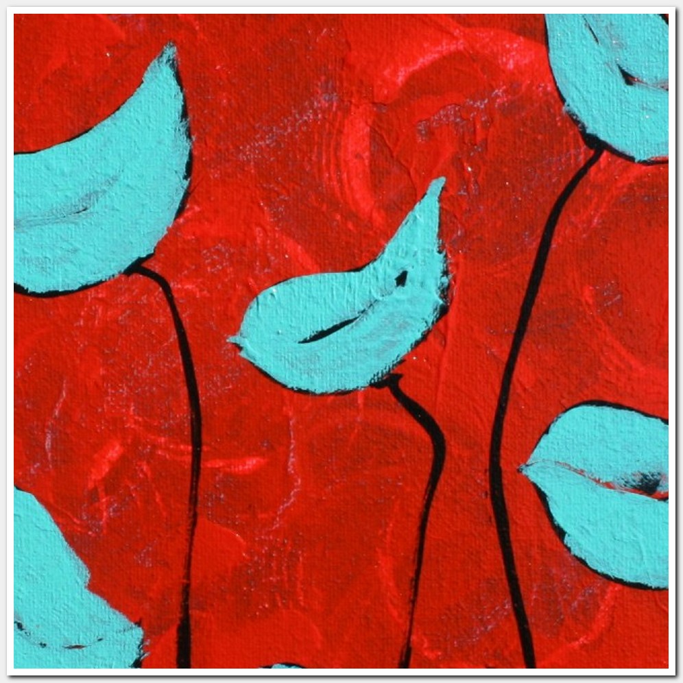 Painting titled 'Paper Poppies' by Monica Fallini