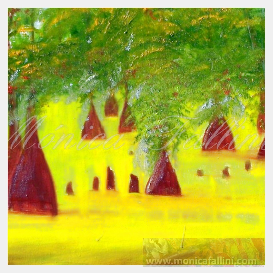 Painting titled 'Louisiana bald Cypress' by Monica Fallini