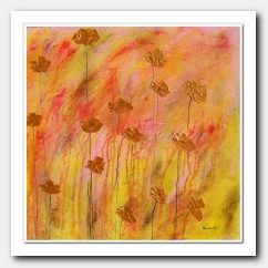 Gold Poppies, fall landscape
