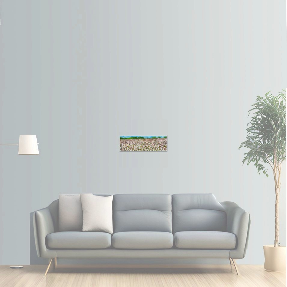 Painting titled 'Louisiana cotton field. ' by Monica Fallini