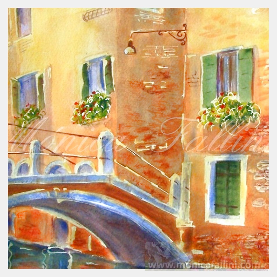 Painting titled 'Venice study # 4.  Italy. Europe' by Monica Fallini