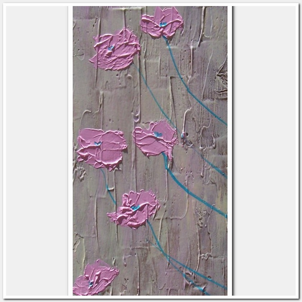 Painting titled 'Pink Poppies' by Monica Fallini