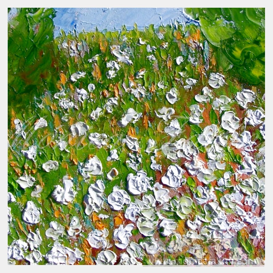 Painting titled 'Louisiana cotton field ' by Monica Fallini