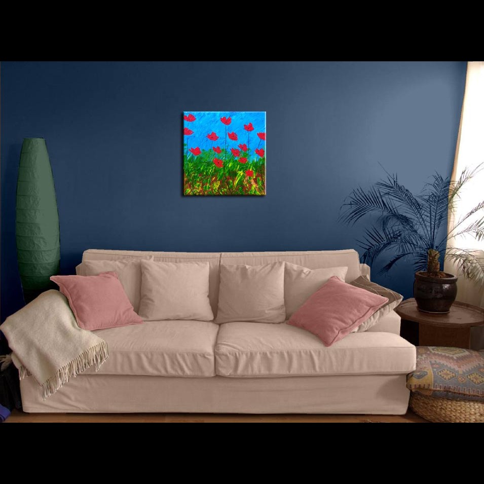 Painting titled 'Garden of Poppies' by Monica Fallini