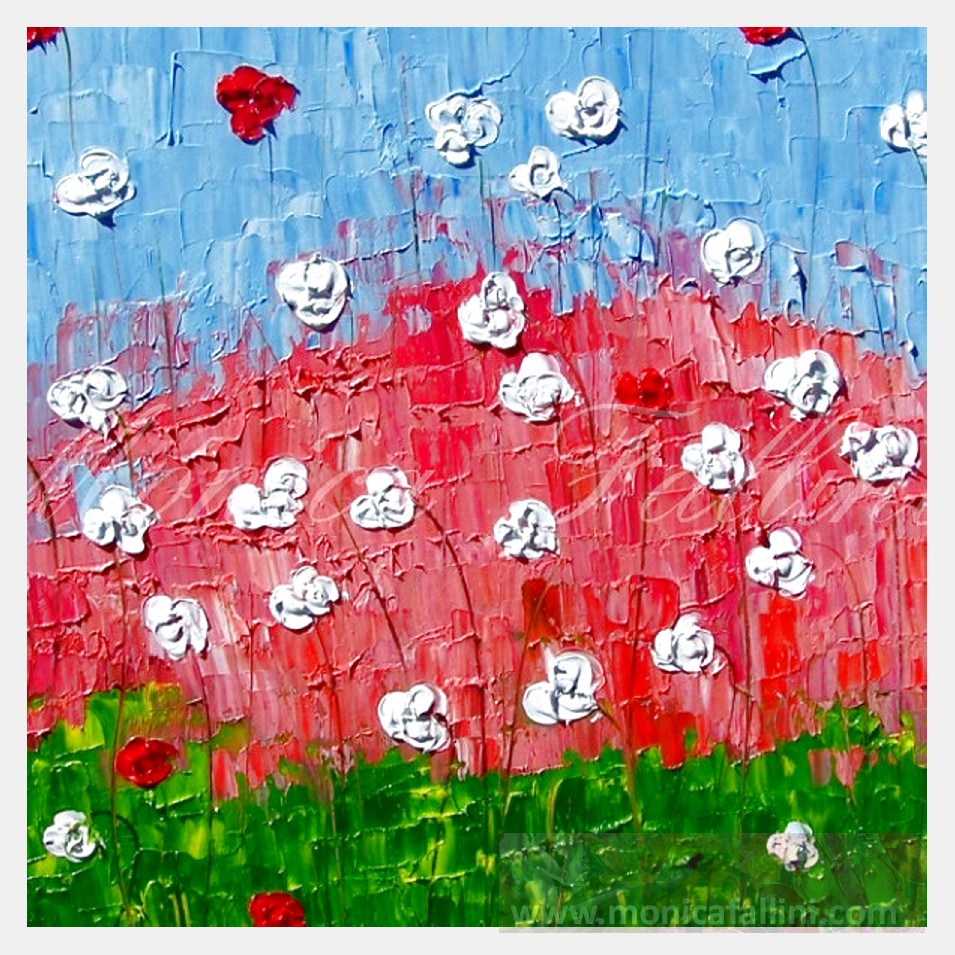 Painting titled 'Springtime flowers' by Monica Fallini