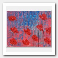 Red Poppies abstraction